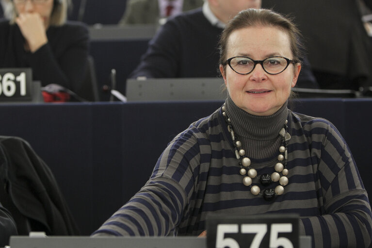 Suriet 7: Danuta JAZLOWIECKA MEP in the Hemicycle in Strasbourg - week 51