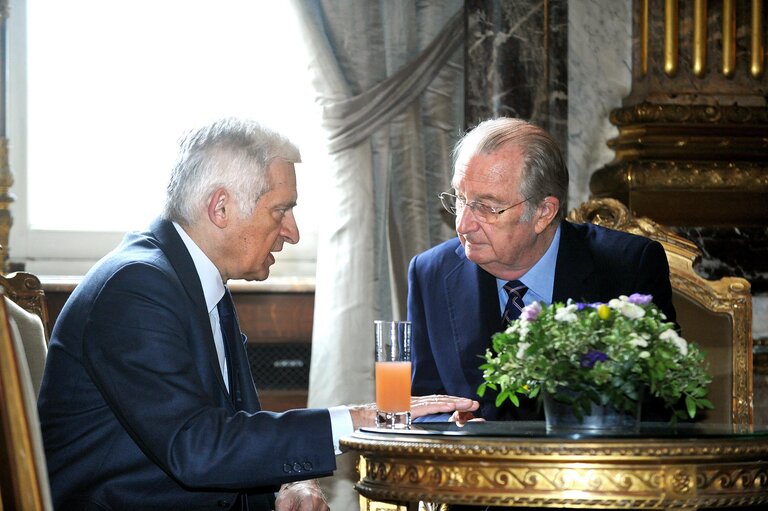 Fotografija 2: European Institutions leaders attend a New Year reception of the Belgian Royal family at the Royal Palace of Brusserls