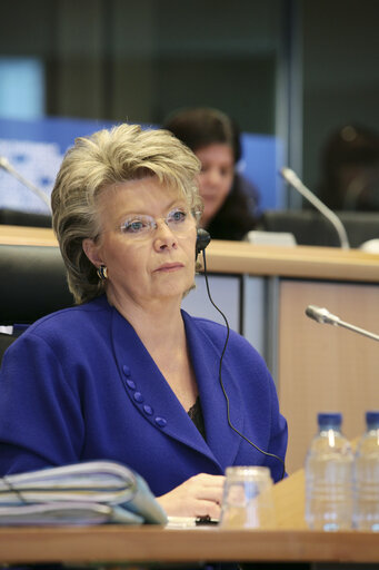 Fotó 1: Hearing of Viviane Reding, Commissioner designate for Justice, fundamental rights and Citizenship. LIBE, JURI, FEMM -