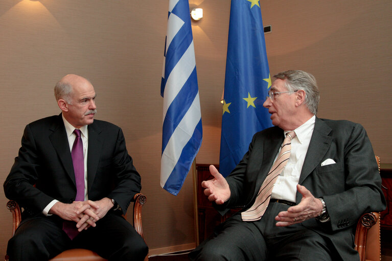 Foto 3: Rencontre entre KLINZ et PAPANDREOU, PE, Bruxelles