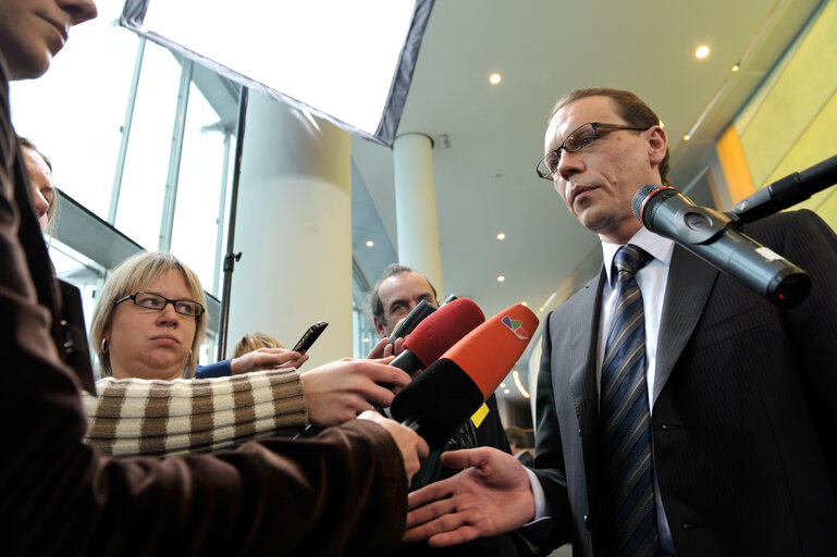 Presse-point following Mr Algirdas Semeta Hearing on 12/01/2010 - Point-presse de Algirdas Semeta suite à son Audition le 12/01/2010.