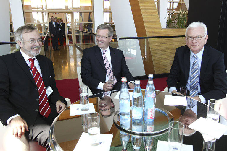 Christian Wulff, German President and Hans Gert Poettering