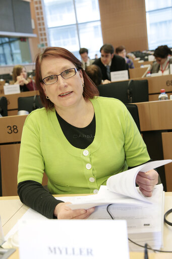 Снимка 5: Riitta MYLLER MEP at the EP in Brussels.