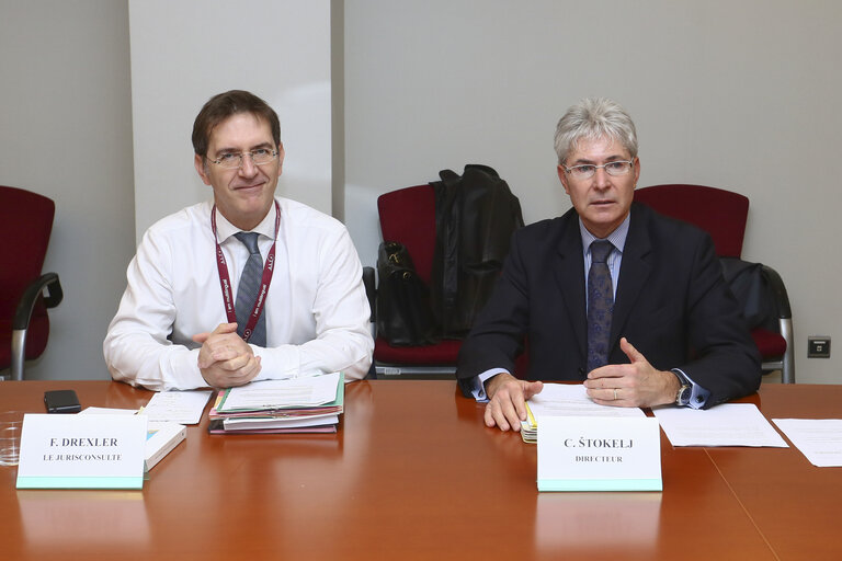 Photo 2: Study visit of High level officials from the Brazilian Congress - welcome by Mr Freddy Drexler, The Jurisconsult