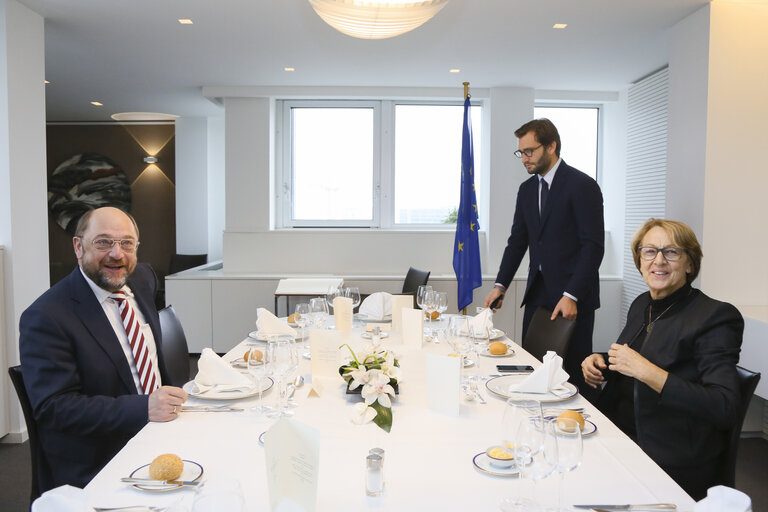 Martin SCHULZ - EP President meets with Marylise LEBRANCHU - French Minister of the Reform, State and Decentralisation