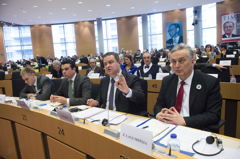 Photo 13: AFET committee meeting with Foreign Affairs Ministers of the Balkan Countries.