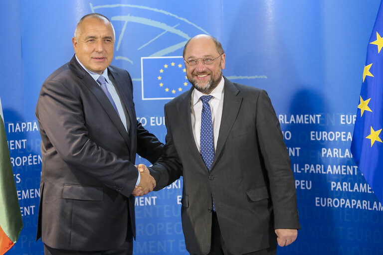 Φωτογραφία 13: Martin SCHULZ - EP President meets with Boyko BORISSOV, Prime Minister of Bulgaria