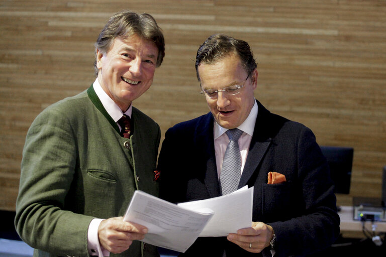 Fotografie 9: Georg MAYER and MEPs in Plenary Chamber in Strasbourg