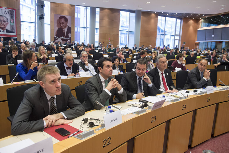 Photo 30: AFET committee meeting with Foreign Affairs Ministers of the Balkan Countries.