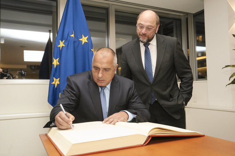 Φωτογραφία 10: Martin SCHULZ - EP President meets with Boyko BORISSOV, Prime Minister of Bulgaria