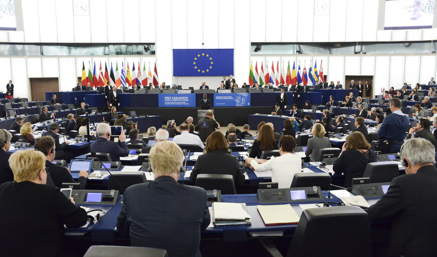 Valokuva 10: Sakharov Prize 2014 award ceremony in plenary presided by EP President