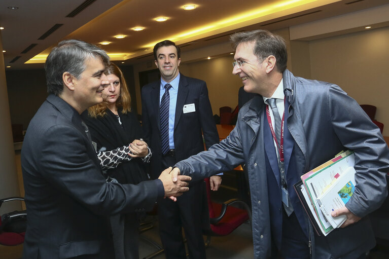 Photo 4: Study visit of High level officials from the Brazilian Congress - welcome by Mr Freddy Drexler, The Jurisconsult