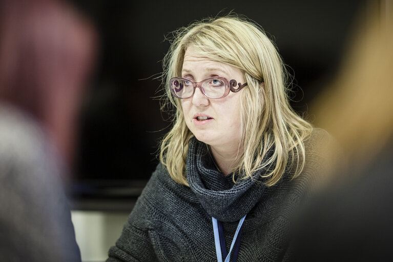 Fotografie 31: POLAND, Warsaw: Beata JACZEWSKA - Under-secretary of state in the Polish  Ministry of Enviroment is seen during meeting with European Parliament delegation