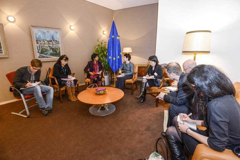 Barbara LOCHBIHLER, Chair of the Subcommittee on Human Rights meets with Navanethem  PILLAY, UN High Commissioner for Human Rights