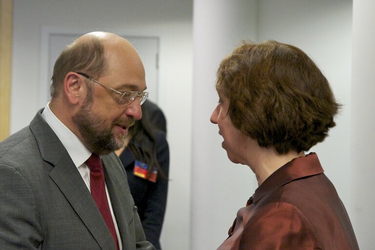 Zdjęcie 1: Martin SCHULZ - EP President meets with Catherine ASHTON during EU-US Energy Council Meeting