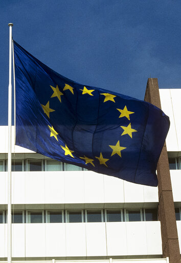 Photo 7: European flag floating in the wind