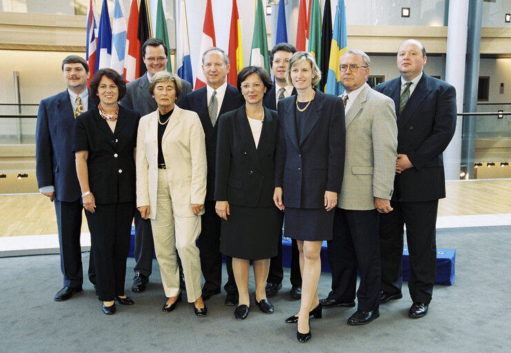 Fotografija 6: MEPs Bernd POSSELT, Gabriele STAUNER, Joachim WUERMELING, Ursula SCHLEICHER, Ingo FRIEDRICH, Markus FERBER, Angelika NIEBLER, Emilia Franziska MULLER and Alexander RADWAN in the European Parliament