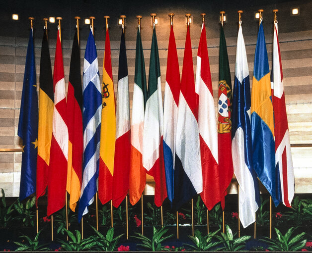 Photo 47: Flags of the country members of the European Union