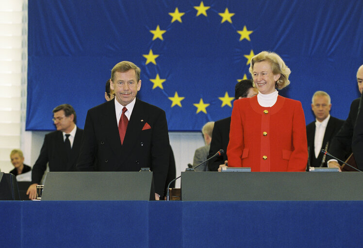 Foto 14: Visit of Vaclav HAVEL, President of the Czech Republic