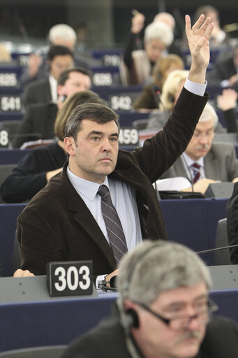 Nuotrauka 1: MEP Ricardo CORTES LASTRA attends a plenary session in Strasbourg - Week 50 2012