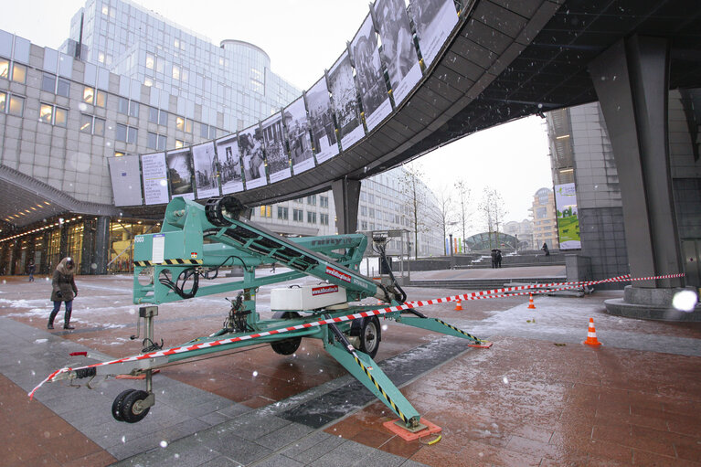 Nobel Peace Prize ceremony: broadcast set up at EP in Brussels