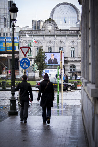 Photo 7 : Nobel Peace Prize ceremony: broadcast set up at EP in Brussels