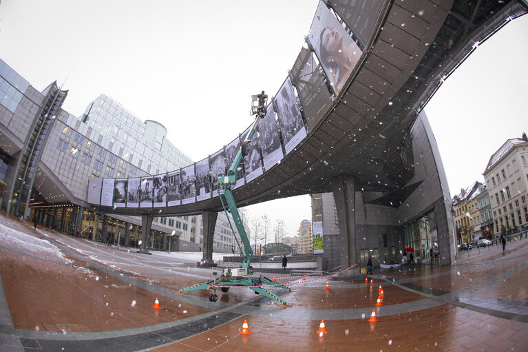 Nobel Peace Prize ceremony: broadcast set up at EP in Brussels