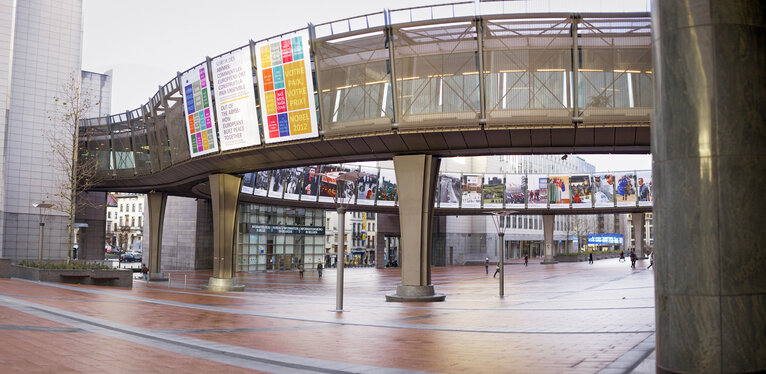 Photo 16 : Nobel Peace Prize ceremony: broadcast set up at EP in Brussels