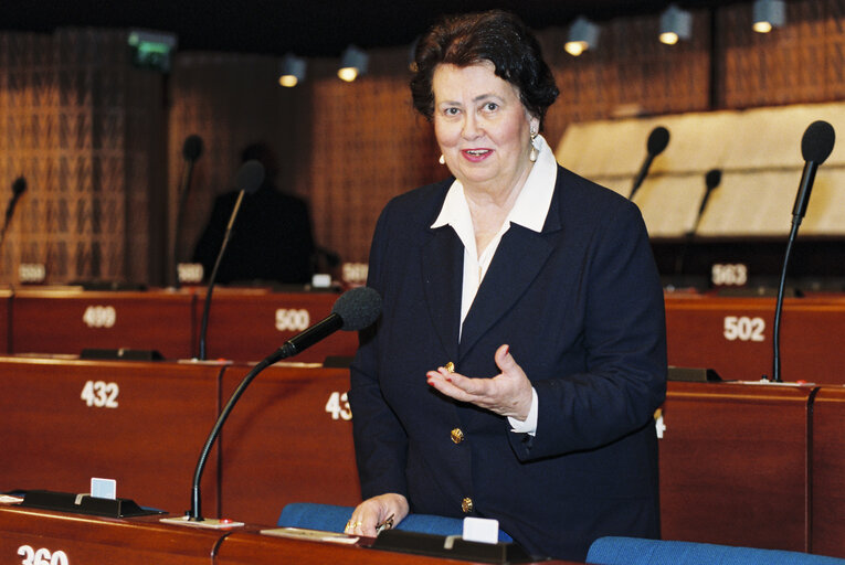 Fotografija 6: MEP Ritva Tellervo LAURILA speaks in plenary session in Strasbourg