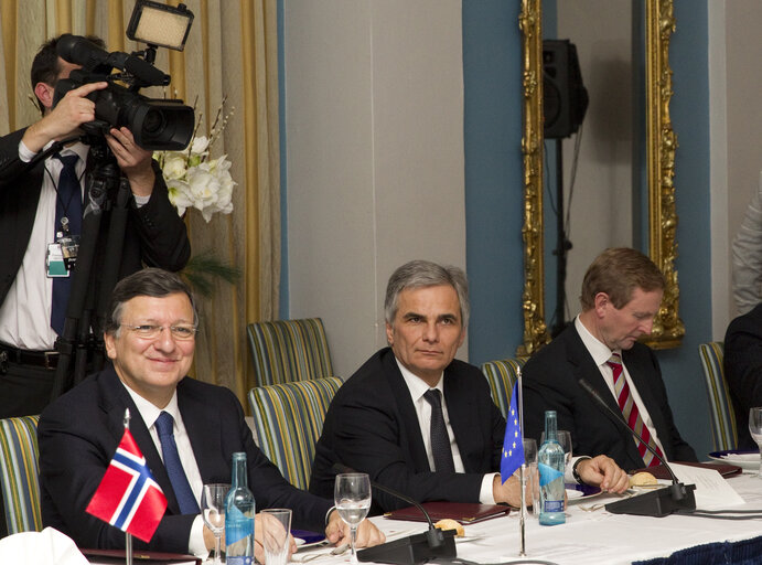 Fotografija 1: Nobel Peace Prize 2012 - European Council meeting with the Prime Minister of Norway in Oslo