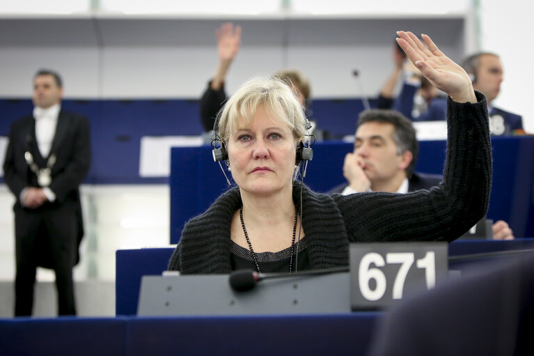 Nadine MORANO in the EP in Strasbourg