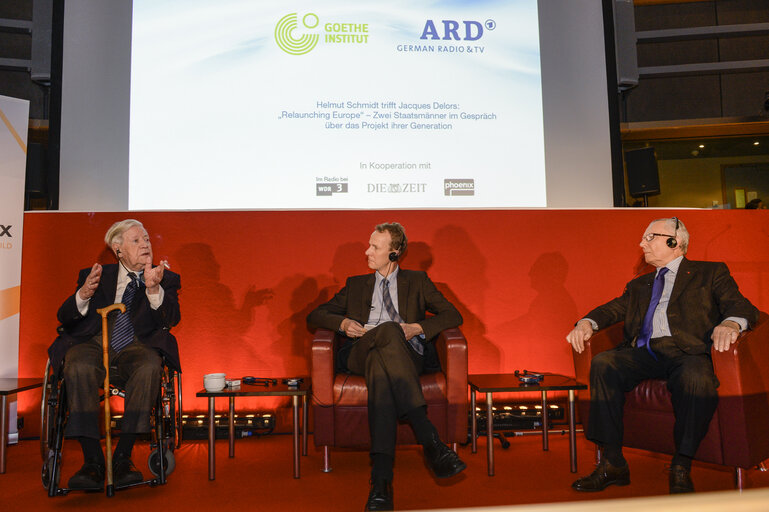 Debate with EP President, former president of the European commission and former German Chancellor in the framework of the European book prize event.