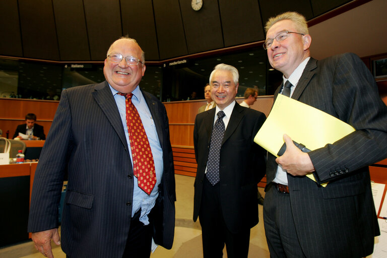 Fotografie 15: EU-China Interparliamentary Meeting - Representatives from the National People's Congress meet MEPs in Brussels. The meeting, co-chaired by EP Delegation Chair and by the Vice Chairman of the Foreign Affairs Committee of the National People's Congress, tackles political issues such as regional security and human rights, and economic issues such as agricultural policy and the international financial situation