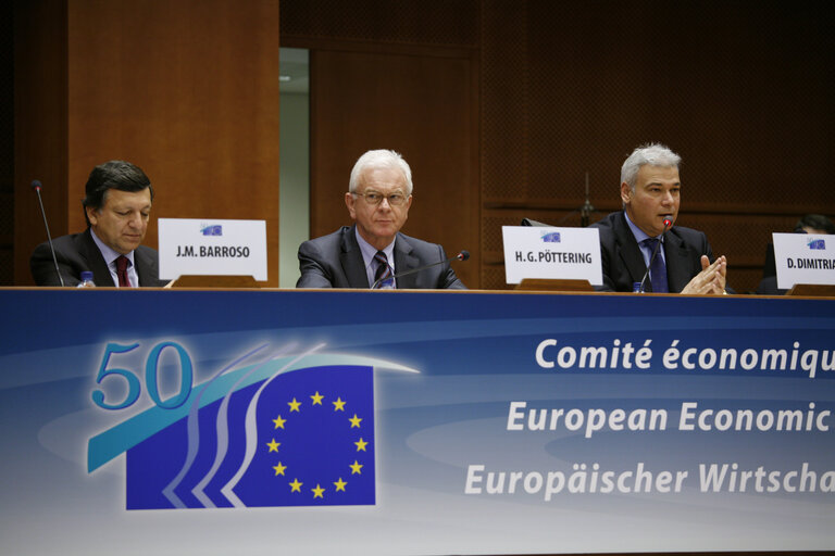 Foto 14: Formal sitting of the European Economic and Social Committee (EESC) for its 50th anniversary in presence of EP President and EC President