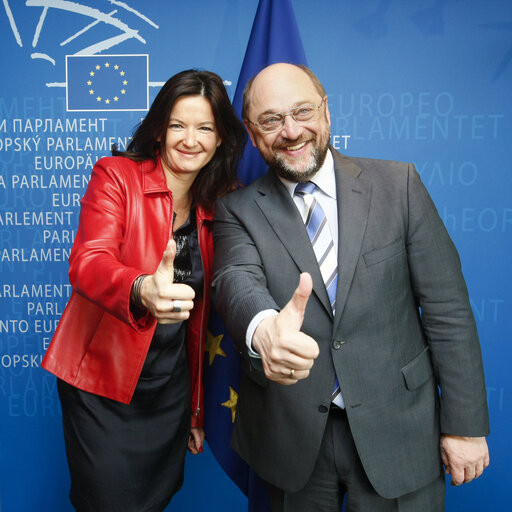 Martin SCHULZ - EP President meets Tanja FAJON