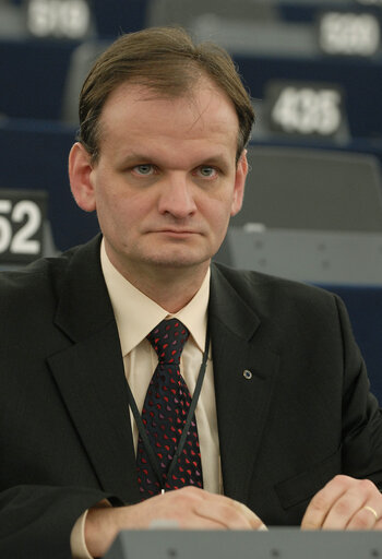 Drago Florin DAVID MEP in plenary session in Strasbourg.