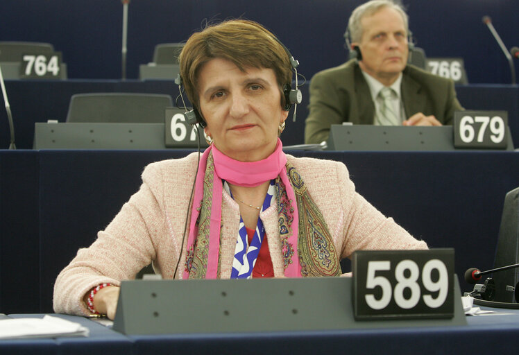 MEP Maria PETRE in plenary session in Strasbourg.