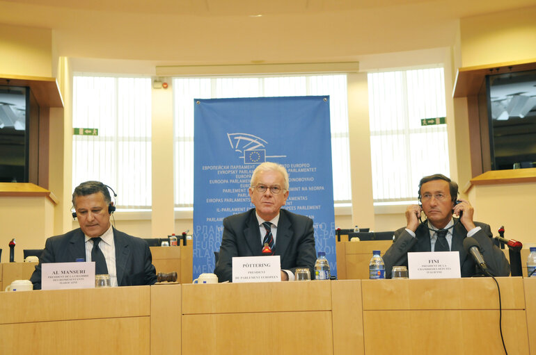 Fotografia 18: EMPA bureau meeting in Brussels - The newly-elected Bureau of the Euro-Mediterranean Parliamentary Assembly (EMPA) has discussed the role of the Assembly as parliamentary dimension of the Barcelona Process: Union for the Mediterranean. This meeting has been the first one following the election of the new EMPA Bureau at the annual plenary session of March 2008