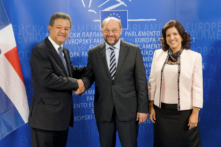 Fotogrāfija 1: Martin SCHULZ - EP President meets with Leonel Antonio FERNANDEZ REYNA, President of the Dominican Republic.