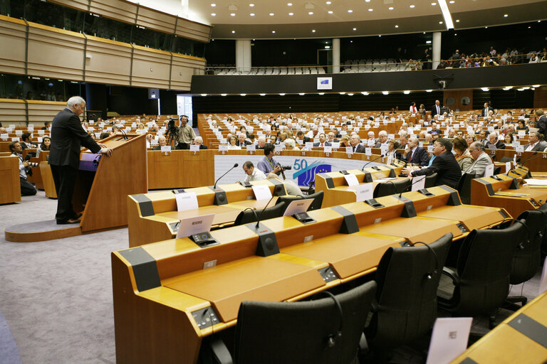 Formal sitting of the European Economic and Social Committee (EESC) for its 50th anniversary in presence of EP President and EC President