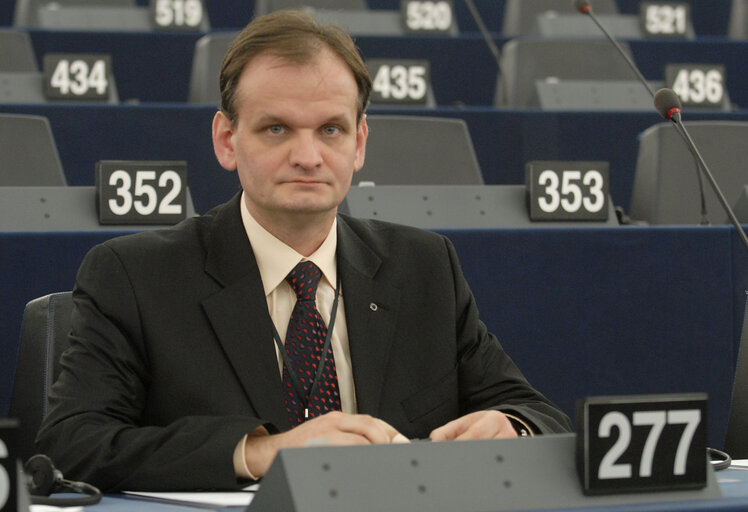 Drago Florin DAVID MEP in plenary session in Strasbourg.