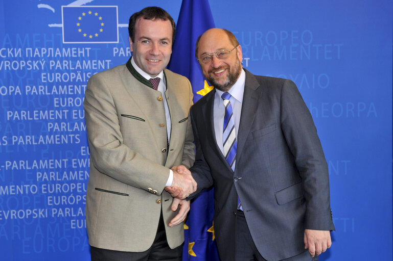 Zdjęcie 2: Martin SCHULZ - EP President meets Manfred WEBER