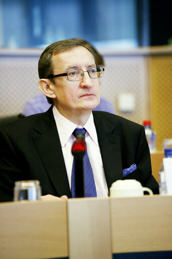 MEP Jozef PINIOR attends a meeting in Brussels