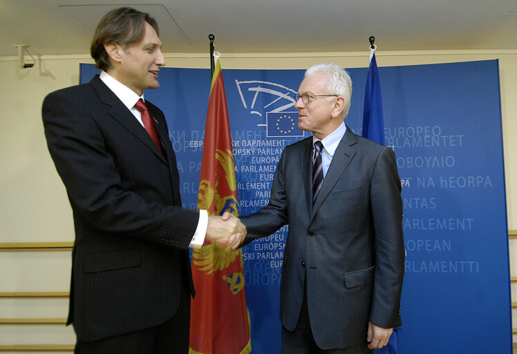 Fotografija 2: EP President meets with Speaker of the Parliament of Montenegro, in Brussels