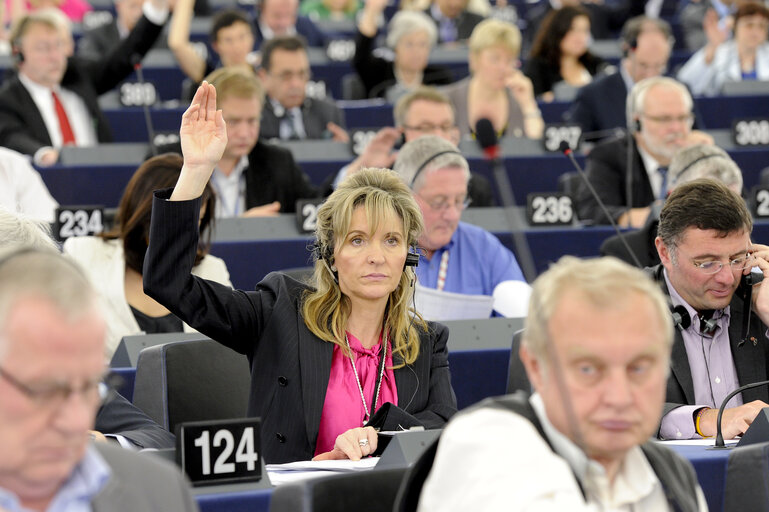 MEP Martina ANDERSON attends a plenary session in Strasbourg
