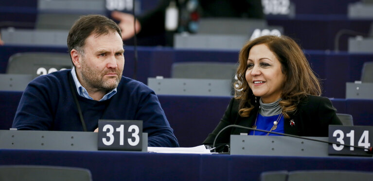 Zdjęcie 5: Neena GILL and Sion SIMON in the EP in Strasbourg