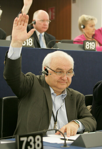 Photo 2: MEP Bernard LEHIDEUX attends a plenary session in Strasbourg