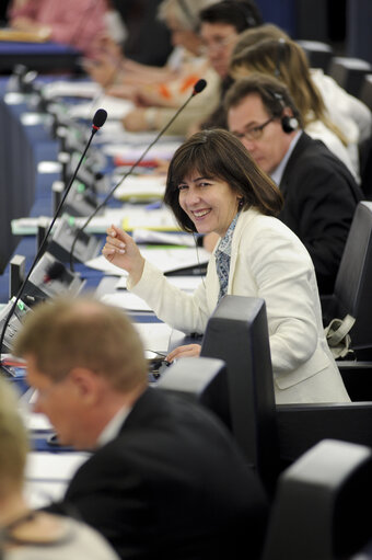 Fotografie 8: MEP Maria do Ceu PATRAO NEVES voting in plenary session