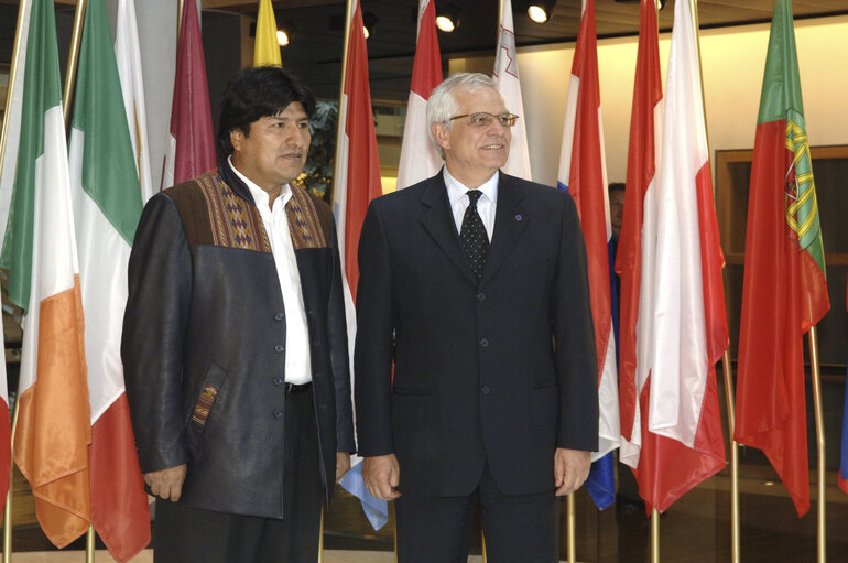 Fotografia 17: EP President meets with Juan Evo Morales Ayma, President of Bolivia