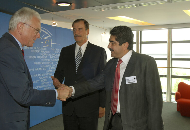 EP President meets with Vicente FOX, former President of Mexico and Manuel ESPINO, President of the Mexican National Action Party (PAN), in Strasbourg